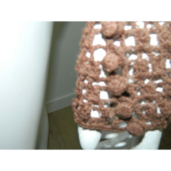 BCBGMaxazria Coverup Sweater Brown Crochet Top Women's Size Large‎ - Picture 5 of 8